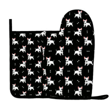 Load image into Gallery viewer, Eye Patch White Bull Terrier Love Oven Mitts and Pot Holders Set-Kitchen Decor-1