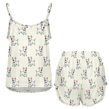 Load image into Gallery viewer, Eye Patch White Bull Terrier Women's Cami and Shorts Pajama Set-Apparel-Apparel,Bull Terrier,Dog Mom Gifts,Pajamas-19