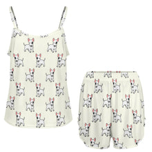 Load image into Gallery viewer, Eye Patch White Bull Terrier Women's Cami and Shorts Pajama Set-Apparel-Apparel,Bull Terrier,Dog Mom Gifts,Pajamas-18
