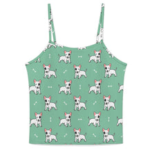Load image into Gallery viewer, Eye Patch White Bull Terrier Women's Cami and Shorts Pajama Set-Apparel-Apparel,Bull Terrier,Dog Mom Gifts,Pajamas-Mint Green-XS-5
