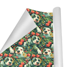 Load image into Gallery viewer, Pine and Pit Bulls Christmas Canopy Gift Wrapping Paper - 2 Rolls-Christmas Ornament-Christmas,Pit Bull,Wrapping Paper-2
