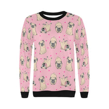 Load image into Gallery viewer, Pink Hearts Pug Love Women&#39;s Sweatshirt - 4 Colors-Apparel-Apparel, Pug, Sweatshirt-8