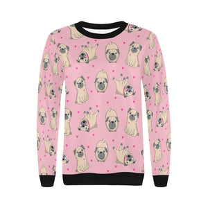 Pink Hearts Pug Love Women's Sweatshirt - 4 Colors-Apparel-Apparel, Pug, Sweatshirt-8