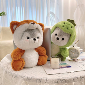 Fancy Dress Huskies Small Stuffed Animal Plush Toys-Stuffed Animals-Home Decor, Siberian Husky, Stuffed Animal-10