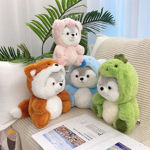 Fancy Dress Huskies Small Stuffed Animal Plush Toys-Stuffed Animals-Home Decor, Siberian Husky, Stuffed Animal-1