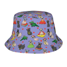 Load image into Gallery viewer, Fancy Dress Pugs Bucket Hat-Hats &amp; Caps-Lavender Purple-One Size-5