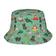 Load image into Gallery viewer, Fancy Dress Pugs Bucket Hat-Hats &amp; Caps-Mint Green-One Size-4