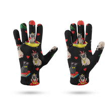 Load image into Gallery viewer, Fancy Dress Pugs Love Touch Screen Gloves - 4 Colors-Accessories-Accessories, Dog Dad Gifts, Dog Mom Gifts, Gloves, Pug-11