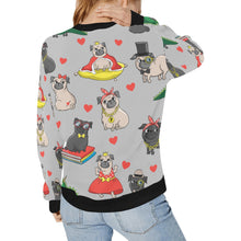 Load image into Gallery viewer, Fancy Dress Pugs Love Women&#39;s Sweatshirt-Apparel-Apparel, Pug, Sweatshirt-12