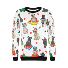 Load image into Gallery viewer, Fancy Dress Pugs Love Women&#39;s Sweatshirt-Apparel-Apparel, Pug, Sweatshirt-6