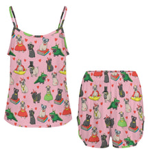 Load image into Gallery viewer, Fancy Dress Pugs Women's Cami and Shorts Pajama Set-Apparel-Apparel,Dog Mom Gifts,Pajamas,Pug-14