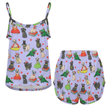 Load image into Gallery viewer, Fancy Dress Pugs Women's Cami and Shorts Pajama Set-Apparel-Apparel,Dog Mom Gifts,Pajamas,Pug-7
