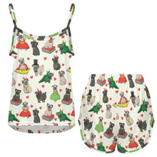 Load image into Gallery viewer, Fancy Dress Pugs Women's Cami and Shorts Pajama Set-Apparel-Apparel,Dog Mom Gifts,Pajamas,Pug-11