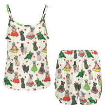 Load image into Gallery viewer, Fancy Dress Pugs Women's Cami and Shorts Pajama Set-Apparel-Apparel,Dog Mom Gifts,Pajamas,Pug-10