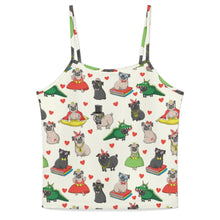 Load image into Gallery viewer, Fancy Dress Pugs Women's Cami and Shorts Pajama Set-Apparel-Apparel,Dog Mom Gifts,Pajamas,Pug-Ivory Cream-XS-9