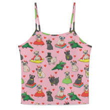 Load image into Gallery viewer, Fancy Dress Pugs Women's Cami and Shorts Pajama Set-Apparel-Apparel,Dog Mom Gifts,Pajamas,Pug-Light Pink-XS-13