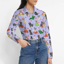 Load image into Gallery viewer, Fancy Dress Pugs Women's Shirt-Apparel-Apparel,Dog Mom Gifts,Pug,Shirt-10