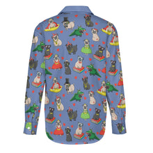 Load image into Gallery viewer, Fancy Dress Pugs Women's Shirt-Apparel-Apparel,Dog Mom Gifts,Pug,Shirt-11