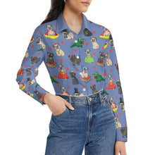 Load image into Gallery viewer, Fancy Dress Pugs Women's Shirt-Apparel-Apparel,Dog Mom Gifts,Pug,Shirt-14