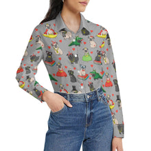 Load image into Gallery viewer, Fancy Dress Pugs Women's Shirt-Apparel-Apparel,Dog Mom Gifts,Pug,Shirt-15
