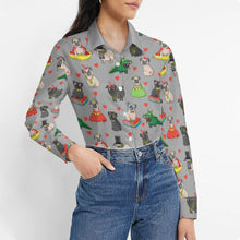 Load image into Gallery viewer, Fancy Dress Pugs Women's Shirt-Apparel-Apparel,Dog Mom Gifts,Pug,Shirt-18