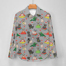 Load image into Gallery viewer, Fancy Dress Pugs Women's Shirt-Apparel-Apparel,Dog Mom Gifts,Pug,Shirt-20