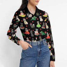 Load image into Gallery viewer, Fancy Dress Pugs Women's Shirt-Apparel-Apparel,Dog Mom Gifts,Pug,Shirt-21