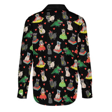 Load image into Gallery viewer, Fancy Dress Pugs Women's Shirt-Apparel-Apparel,Dog Mom Gifts,Pug,Shirt-22