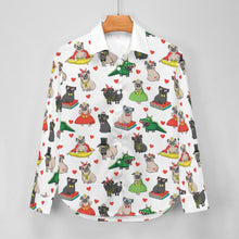 Load image into Gallery viewer, Fancy Dress Pugs Women's Shirt-Apparel-Apparel,Dog Mom Gifts,Pug,Shirt-3