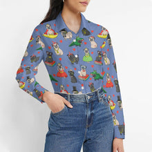 Load image into Gallery viewer, Fancy Dress Pugs Women's Shirt-Apparel-Apparel,Dog Mom Gifts,Pug,Shirt-6