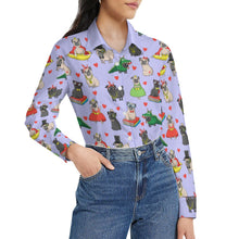 Load image into Gallery viewer, Fancy Dress Pugs Women's Shirt-Apparel-Apparel,Dog Mom Gifts,Pug,Shirt-9