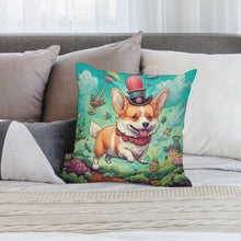 Load image into Gallery viewer, Fantastical Flight Corgi Plush Pillow Case-Cushion Cover-Corgi, Dog Dad Gifts, Dog Mom Gifts, Home Decor, Pillows-2