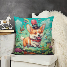 Load image into Gallery viewer, Fantastical Flight Corgi Plush Pillow Case-Cushion Cover-Corgi, Dog Dad Gifts, Dog Mom Gifts, Home Decor, Pillows-3
