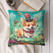 Load image into Gallery viewer, Fantastical Flight Corgi Plush Pillow Case-Cushion Cover-Corgi, Dog Dad Gifts, Dog Mom Gifts, Home Decor, Pillows-4