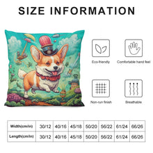 Load image into Gallery viewer, Fantastical Flight Corgi Plush Pillow Case-Cushion Cover-Corgi, Dog Dad Gifts, Dog Mom Gifts, Home Decor, Pillows-6