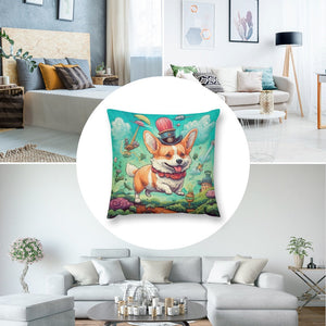 Fantastical Flight Corgi Plush Pillow Case-Cushion Cover-Corgi, Dog Dad Gifts, Dog Mom Gifts, Home Decor, Pillows-8