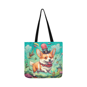 Fantastical Flight Corgi Shopping Tote Bag-Accessories-Accessories, Bags, Corgi, Dog Dad Gifts, Dog Mom Gifts-ONESIZE-2