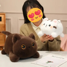 Load image into Gallery viewer, Fat Cat Plush Toy - Brown and White Striped Tabby - Loafing with Big Eyes and Tiny Paws-Stuffed Animals-Cat Memorial Gifts,Stuffed Animal,Tabby Cat-4