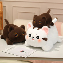 Load image into Gallery viewer, Fat Cat Plush Toy - Brown and White Striped Tabby - Loafing with Big Eyes and Tiny Paws-8
