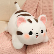 Load image into Gallery viewer, Fat Cat Plush Toy - Brown and White Striped Tabby - Loafing with Big Eyes and Tiny Paws-silvery white cat-60cm-1