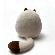 Load image into Gallery viewer, Fat Cat Plushie - Siamese Cat - Round and Adorable-4