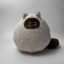 Load image into Gallery viewer, Fat Cat Plushie - Siamese Cat - Round and Adorable-Stuffed Animals-Cat Memorial Gifts,Siamese Cat,Stuffed Animal-2