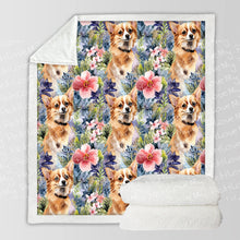 Load image into Gallery viewer, Fawn and White Chihuahuas Garden Gala Soft Warm Fleece Blanket-Blanket-Blankets, Chihuahua, Home Decor-10