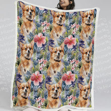 Load image into Gallery viewer, Fawn and White Chihuahuas Garden Gala Soft Warm Fleece Blanket-Blanket-Blankets, Chihuahua, Home Decor-11