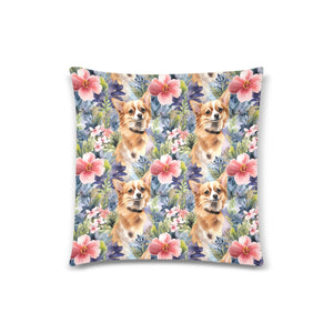 Fawn and White Chihuahua's Garden Gala Throw Pillow Covers-Cushion Cover-Chihuahua, Home Decor, Pillows-3