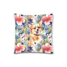 Load image into Gallery viewer, Fawn and White Chihuahua&#39;s Garden Gala Throw Pillow Covers-Cushion Cover-Chihuahua, Home Decor, Pillows-One Chihuahua-1