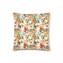 Load image into Gallery viewer, Fawn Chihuahus Blossoming Delight Throw Pillow Cover-Cushion Cover-Chihuahua, Home Decor, Pillows-One Size-1