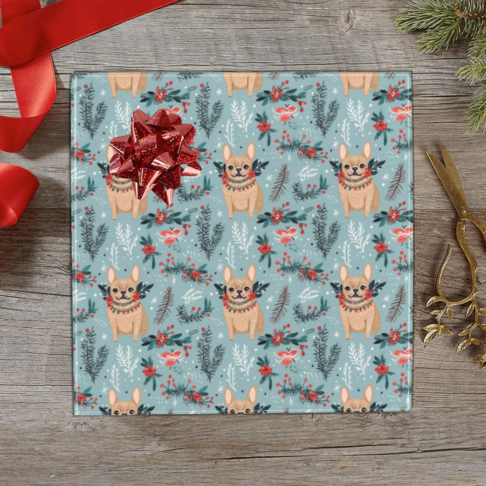 Fawn / Cream Festive French Bulldog Christmas Gift Wrapping Paper - 2 Rolls-Christmas Ornament-Christmas,French Bulldog,Wrapping Paper-3