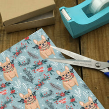 Load image into Gallery viewer, Fawn / Cream Festive French Bulldog Christmas Gift Wrapping Paper - 2 Rolls-Christmas Ornament-Christmas,French Bulldog,Wrapping Paper-5