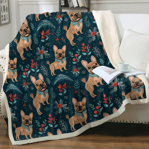 French bulldog print sales blanket